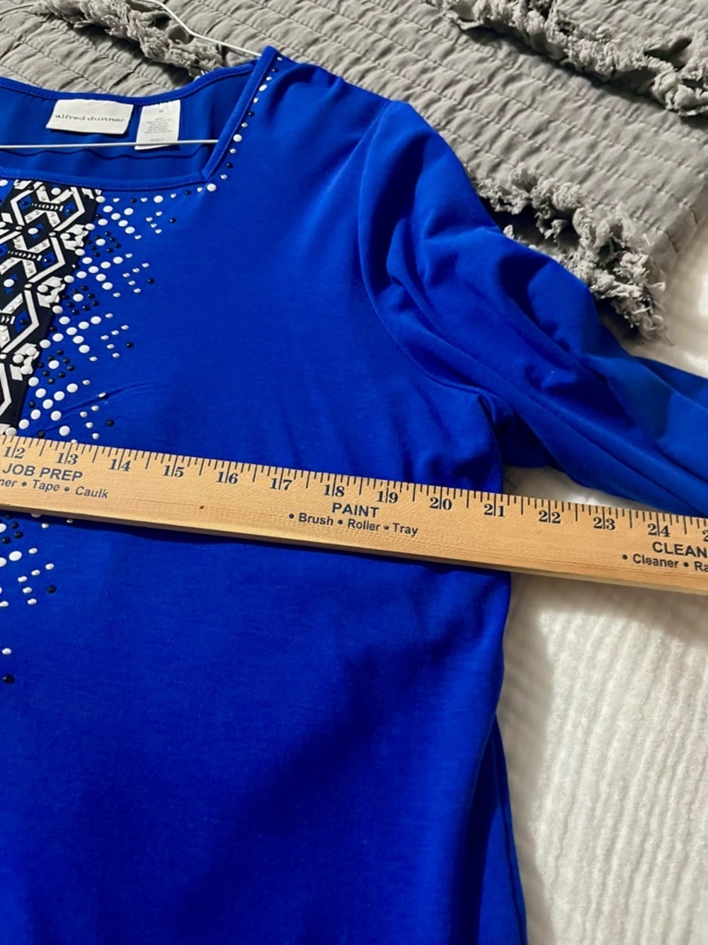 Alfred Dunner Royal Blue Embellished Knit Tunic - Picture 4 of 5